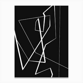 Angular Lines No 1 (Black) Canvas Print