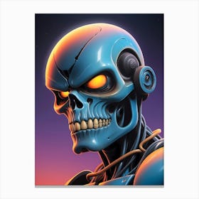 Robot Skull 2 Canvas Print