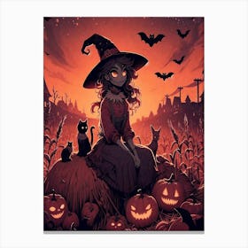 Halloween Witch Canvas Print