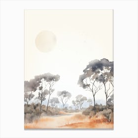 Watercolour Of Great Otway National Park   Victoria Australia 2 Canvas Print