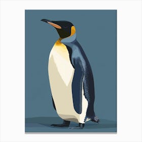 Emperor Penguin Volunteer Point Minimalist Illustration 1 Canvas Print