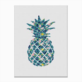 Pineapple Teal Canvas Print