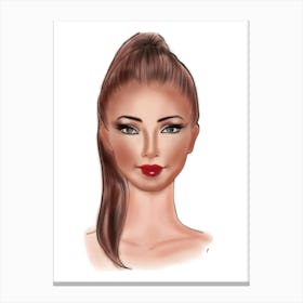 Woman'S Face  Canvas Print