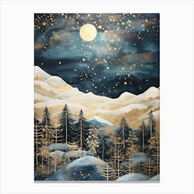 Snowy Night 1 Canvas Print