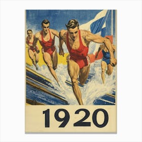 Aihrgdesign A Vintage Sports Poster For The 1920 Antwerp Olym 4cae4c7c F7e7 4fc2 9b93 20a49eddc9e2 0 Canvas Print