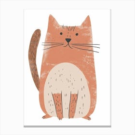 Manx Cat Clipart Illustration 2 Canvas Print