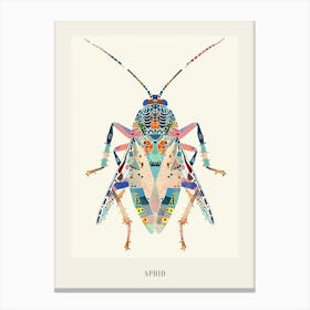 Colourful Insect Illustration Aphid 11 Poster Canvas Print