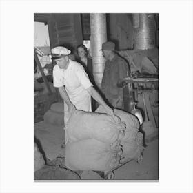 Untitled Photo, Possibly Related To Farmer Unloading A Trailer Of Corn Feed Mill Canvas Print