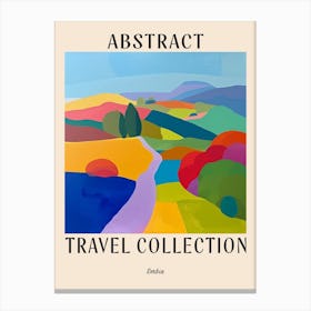 Abstract Travel Collection Poster Serbia Canvas Print