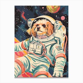 Dog In Space Canvas Print