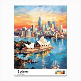 Sydney, Australia, Geometric Illustration 1 Poster Canvas Print