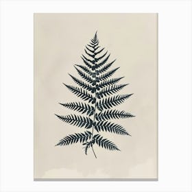 Fern Plant Minimalist Illustration 5 Canvas Print
