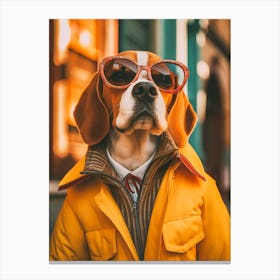 A Beagle Dog 4 Canvas Print