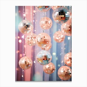 Disco Balls, Pink Colors, Preppy Aesthetic, Trendy 1 Canvas Print