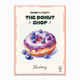 Blueberry Donut The Donut Shop 3 Canvas Print