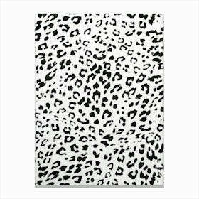 Black And White Leopard Print Canvas Print