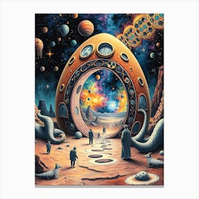 Space Odyssey Abstraction Canvas Print