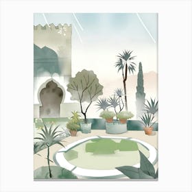 morocco Garden green Canvas Print