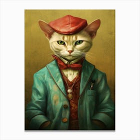 Gangster Cat Ukrainian Levkoy Canvas Print