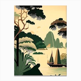 Phi Phi Islands Thailand Rousseau Inspired Tropical Destination Canvas Print