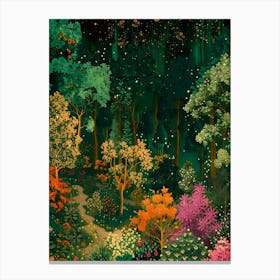 Fairy Forest Inspired by William Morris Canvas Print