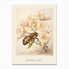Beatrix Potter Inspired  Animal Watercolour Honey Bee 2 Canvas Print