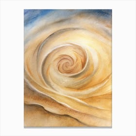 A Minimalist Design Of Sand Vortices Spinning In T (1) Canvas Print