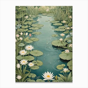 Serene Lily Pond 1 Canvas Print