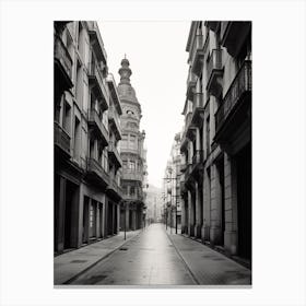 Santander, Spain, Black And White Old Photo 2 Canvas Print