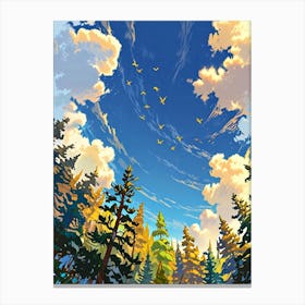 Sky And Trees Canvas Print