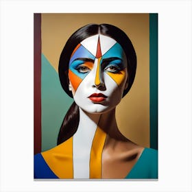Woman Portrait In The Style Of Pop Art (80) Canvas Print