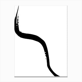 Snake On A White Background Canvas Print