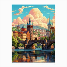Prague Pixel Art 3 Canvas Print