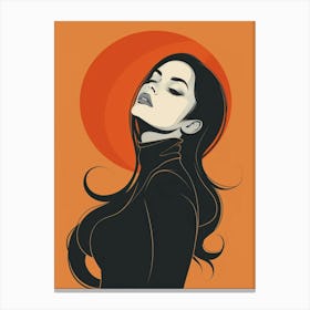 Girl With Long Hair 18 Canvas Print