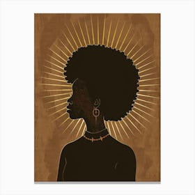 Woman With Afro Canvas Print