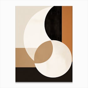 Bauhaus Essence: Circles of Beige Opulence Canvas Print