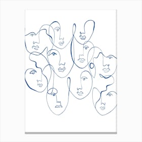 Group Of Faces Canvas Print