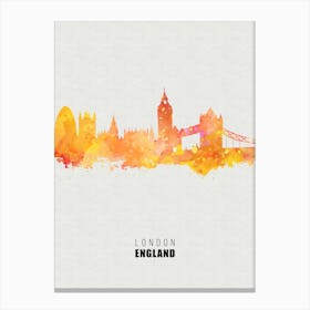 London England City watercolor Canvas Print