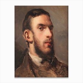 Self Portrait (1857–1858), Camille Pissarro Canvas Print
