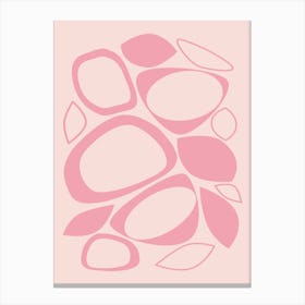 Mid Century Modern Abstract Rose Pink Canvas Print