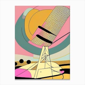 Radio Telescope Musted Pastels Space Canvas Print