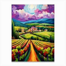 Woodinville Wine Country Fauvism 3 Canvas Print