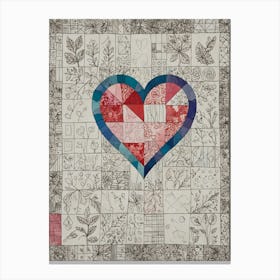 Heart Quilt Canvas Print