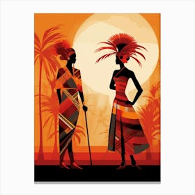 Afro Inspired Illustration 2 Canvas Print