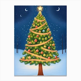 Christmas Tree Art Canvas Print