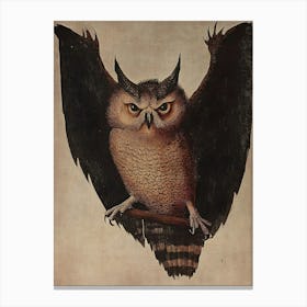 Owl With Wings Canvas Print