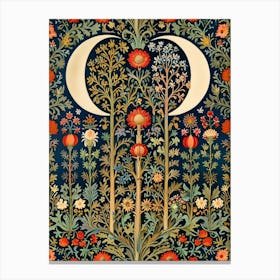 William Morris Moon And Flowers 17 Canvas Print