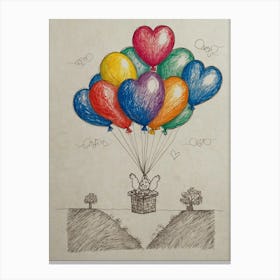 Heart Balloons 2 Canvas Print