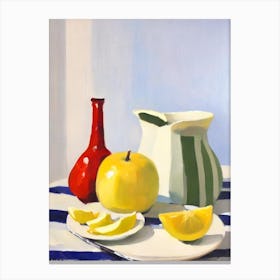 Lemon Tablescape vegetable Canvas Print