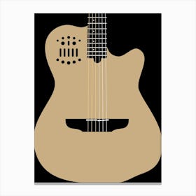 Minimalist Acoustic Guitar Canvas Print